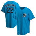BIPIHUC M.Marlins #22 Sandy Alcantara Player Blue Home Game Stitched Jerseys