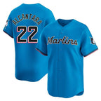 BIPIHUC M.Marlins #22 Sandy Alcantara Player Blue Home Limited Stitched Jerseys