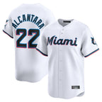 BIPIHUC M.Marlins #22 Sandy Alcantara Player White Home Limited Stitched Jerseys