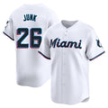BIPIHUC M.Marlins #26 Janson Junk Player White Home Limited Stitched Jerseys
