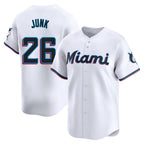 BIPIHUC M.Marlins #26 Janson Junk Player White Home Limited Stitched Jerseys