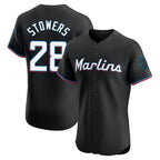 BIPIHUC M.Marlins #28 Kyle Stowers Player Black Vapor Home Limited Elite Stitched Jerseys