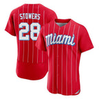 BIPIHUC M.Marlins #28 Kyle Stowers Player Red City Connect Home Limited Elite Stitched Jerseys