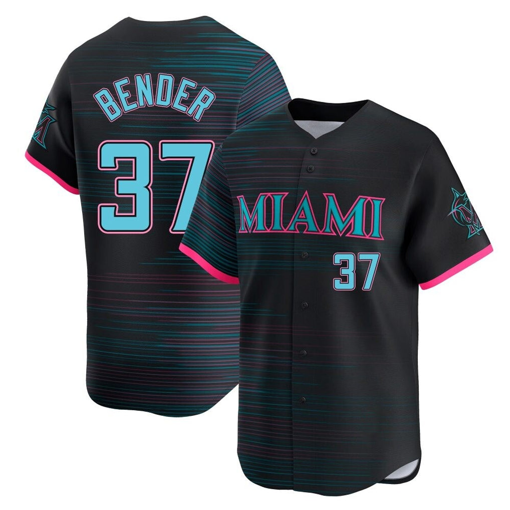 BIPIHUC M.Marlins #37 Anthony Bender Player Black City Connect Home Limited Stitched Jerseys