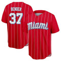 BIPIHUC M.Marlins #37 Anthony Bender Player Red City Connect Home Game Stitched Jerseys