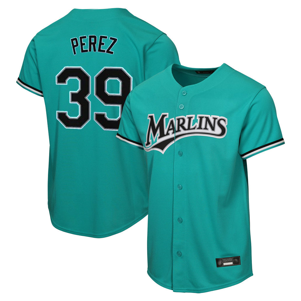 BIPIHUC M.Marlins #39 Eury Perez Player Teal Home Game Stitched Jerseys