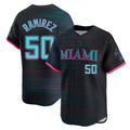 BIPIHUC M.Marlins #50 Agustin Ramirez Player Black City Connect Home Limited Stitched Jerseys