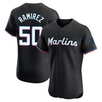 BIPIHUC M.Marlins #50 Agustin Ramirez Player Black Vapor Home Limited Elite Stitched Jerseys
