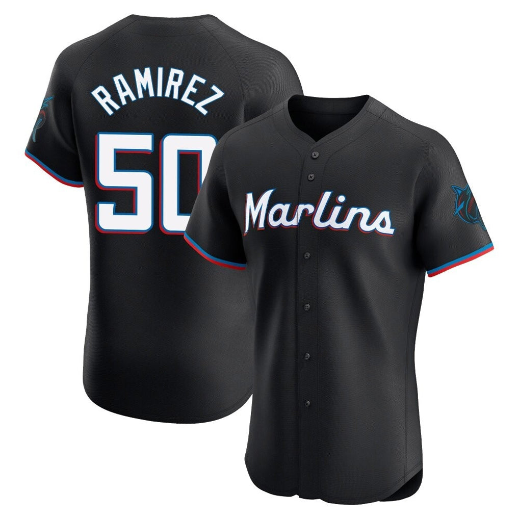 BIPIHUC M.Marlins #50 Agustin Ramirez Player Black Vapor Home Limited Elite Stitched Jerseys