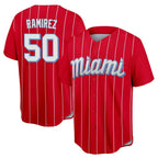 BIPIHUC M.Marlins #50 Agustin Ramirez Player Red City Connect Home Game Stitched Jerseys