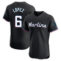 BIPIHUC M.Marlins #6 Otto Lopez Player Black Vapor Home Limited Elite Stitched Jerseys