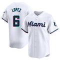 BIPIHUC M.Marlins #6 Otto Lopez Player White  Home Limited Stitched Jerseys
