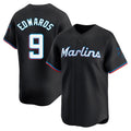 BIPIHUC M.Marlins #9 Xavier Edwards Player Black  Home Limited Stitched Jerseys