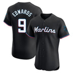 BIPIHUC M.Marlins #9 Xavier Edwards Player Black Vapor Home Limited Elite Stitched Jerseys