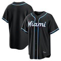 BIPIHUC M.Marlins Blank Player Black Fashion Out Home Game Stitched Jerseys