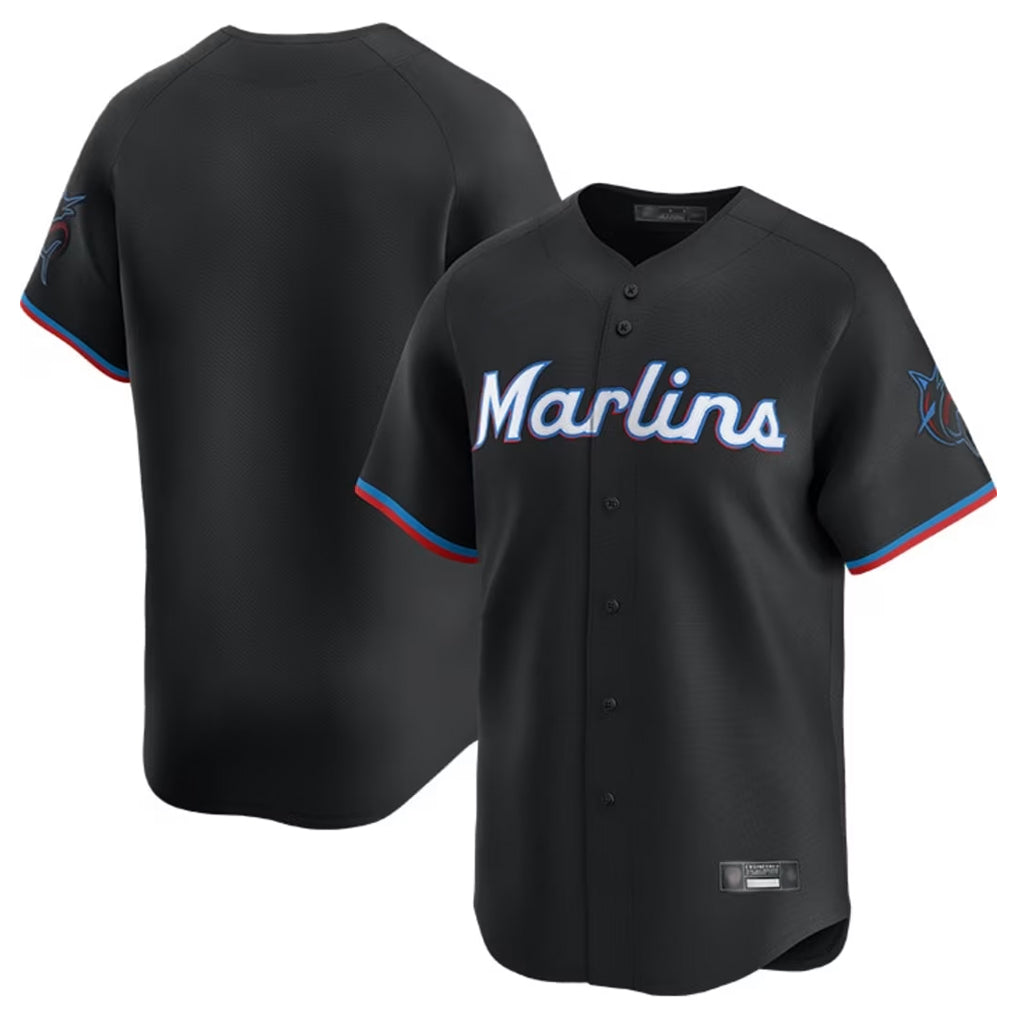 BIPIHUC M.Marlins Blank Player Black Home Limited Stitched Jerseys