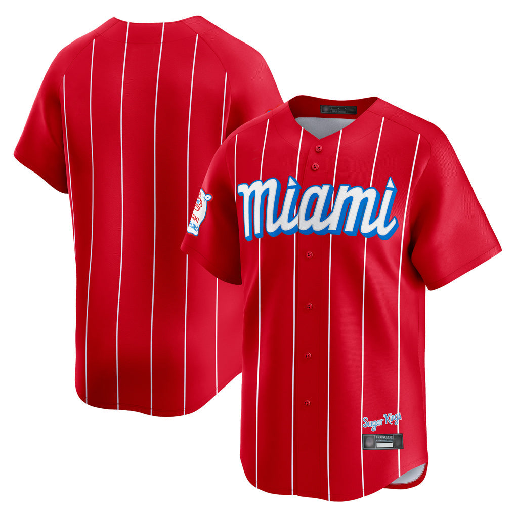 BIPIHUC M.Marlins Blank Player Red City Connect Home Game Stitched Jerseys