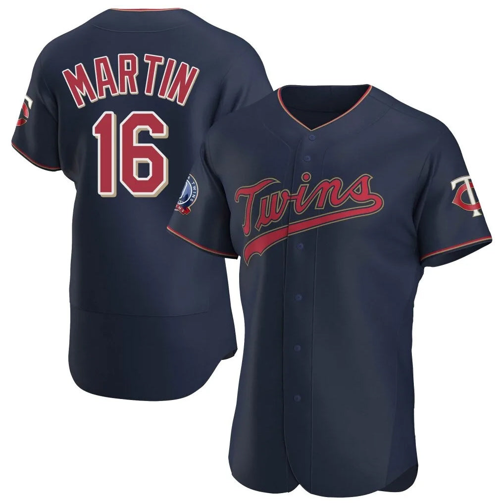 BIPIHUC M.Twins #16 Austin Martin Player Navy 60th Home Limited Elite Stitched Jerseys