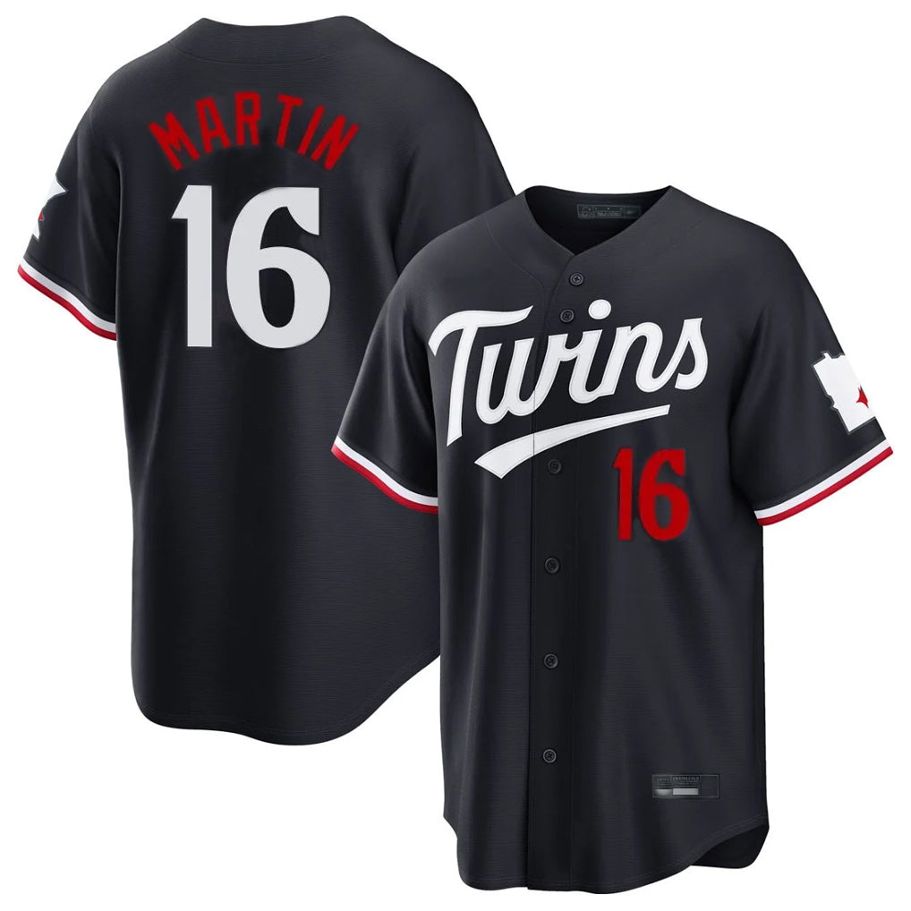 BIPIHUC M.Twins #16 Austin Martin Player Navy Home Game Stitched Jerseys