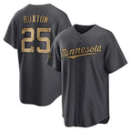 BIPIHUC M.Twins #25 Byron Buxton Player Charcoal All-Star Game Home Stitched Jerseys