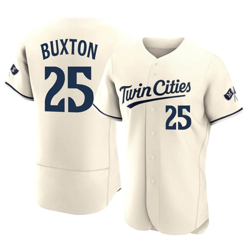 BIPIHUC M.Twins #25 Byron Buxton Player Cream Home Limited Elite Stitched Jerseys