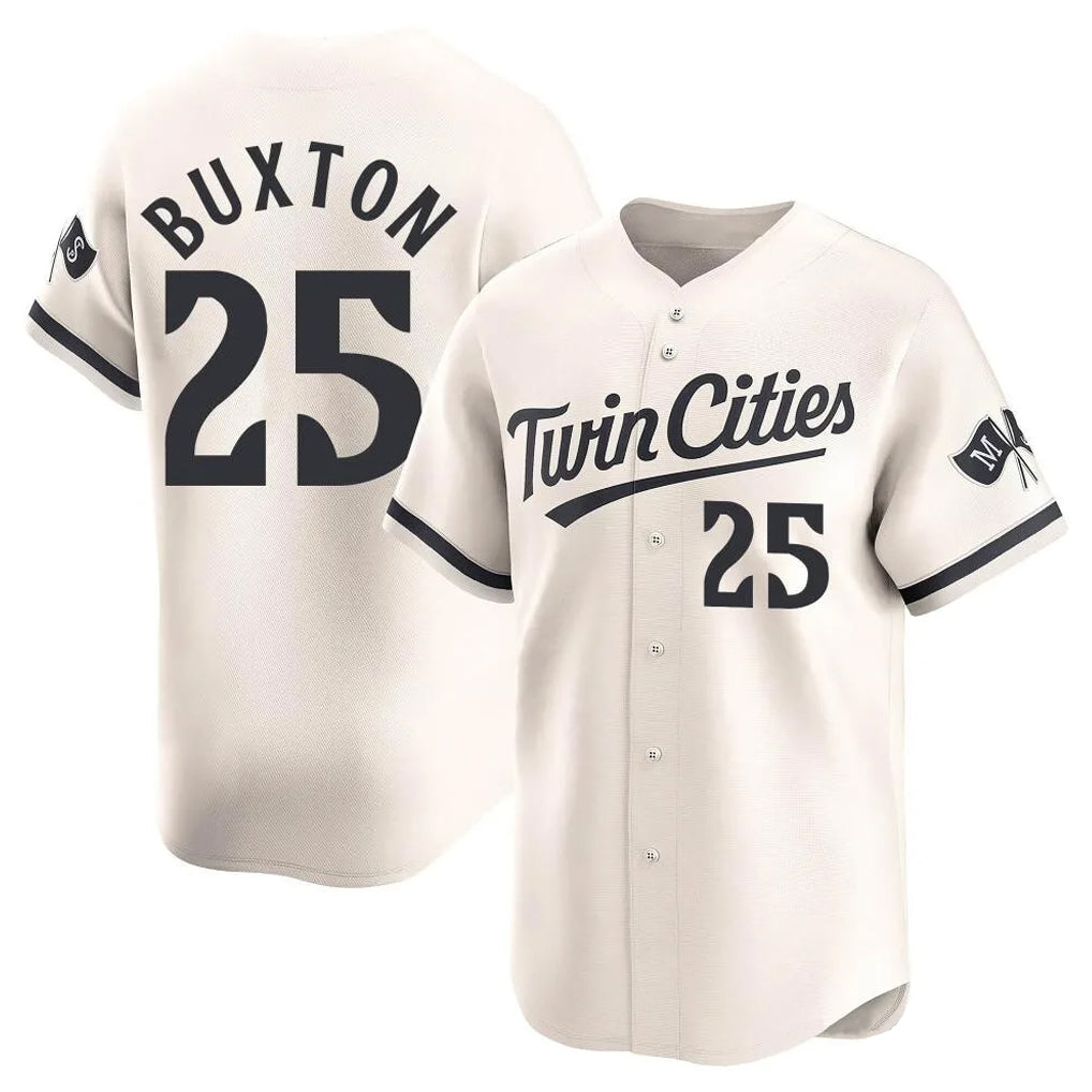 BIPIHUC M.Twins #25 Byron Buxton Player Cream Home Limited Stitched Jerseys