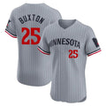 BIPIHUC M.Twins #25 Byron Buxton Player Gray Home Limited Elite Stitched Jerseys