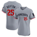BIPIHUC M.Twins #25 Byron Buxton Player Gray Home Limited Elite Stitched Jerseys