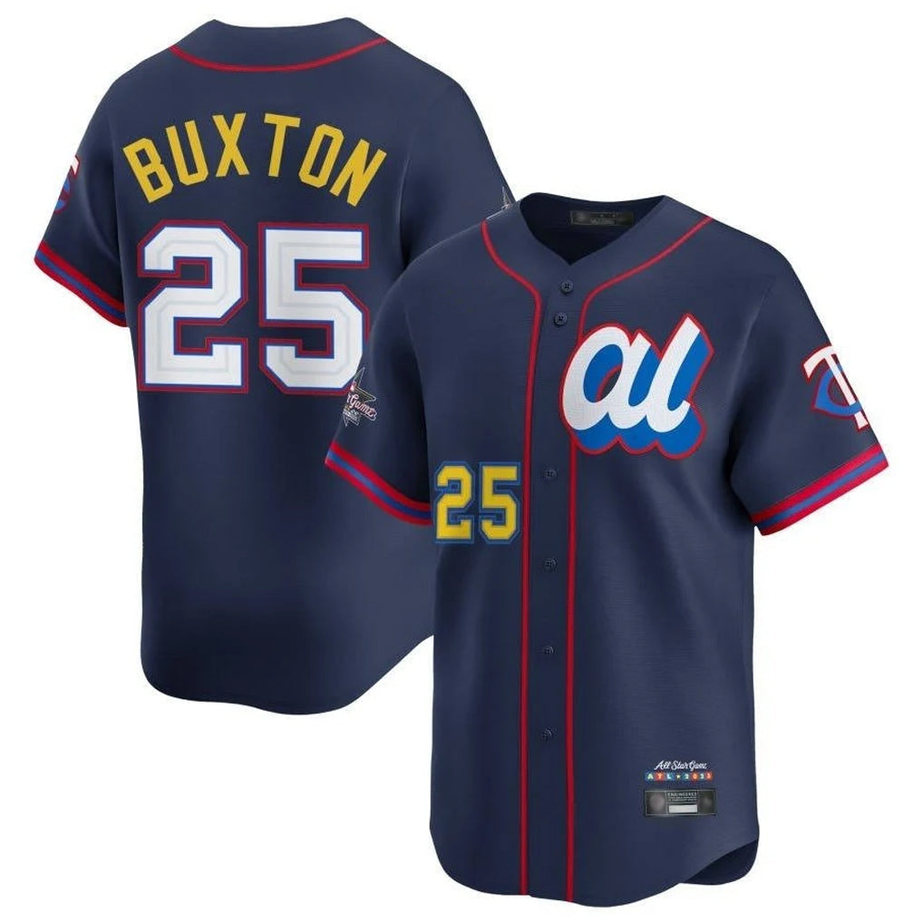 BIPIHUC M.Twins #25 Byron Buxton Player Navy All-star Game Limited Home Stitched Jerseys