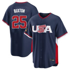 BIPIHUC M.Twins #25 Byron Buxton Player Navy USA 2026 World Classic Limited Home Stitched Jerseys