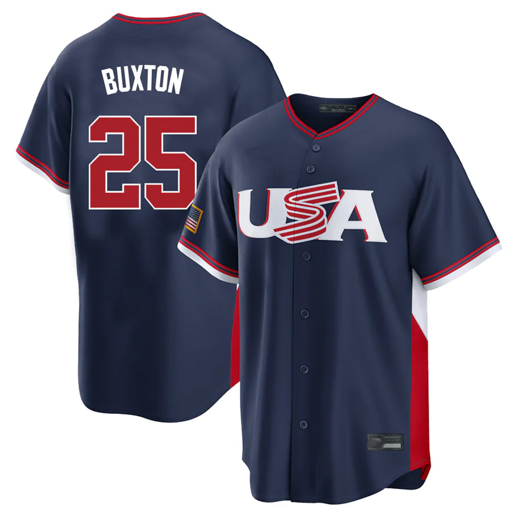 BIPIHUC M.Twins #25 Byron Buxton Player Navy USA 2026 World Classic Limited Home Stitched Jerseys