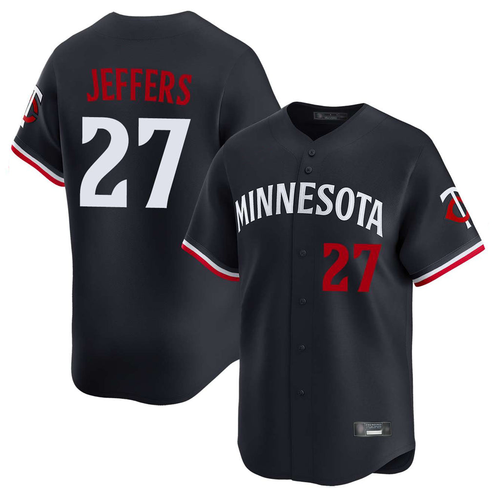 BIPIHUC M.Twins #27 Ryan Jeffers Player Navy Home Limited Stitched Jerseys