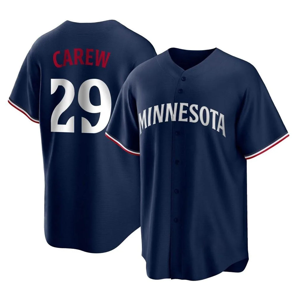 BIPIHUC M.Twins #29 Rod Carew Player Navy Replica Alternate Home Stitched Jerseys