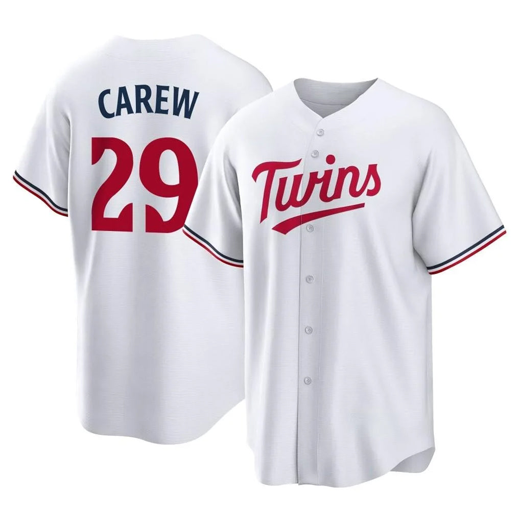 BIPIHUC M.Twins #29 Rod Carew Player White Home Game Stitched Jerseys
