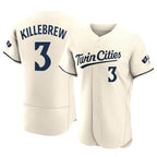 BIPIHUC M.Twins #3 Harmon Killebrew Player Cream Home Limited Elite Stitched Jerseys