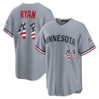 BIPIHUC M.Twins #41 Joe Ryan Gray USA 250 Fourth of July Road Stadium Jersey