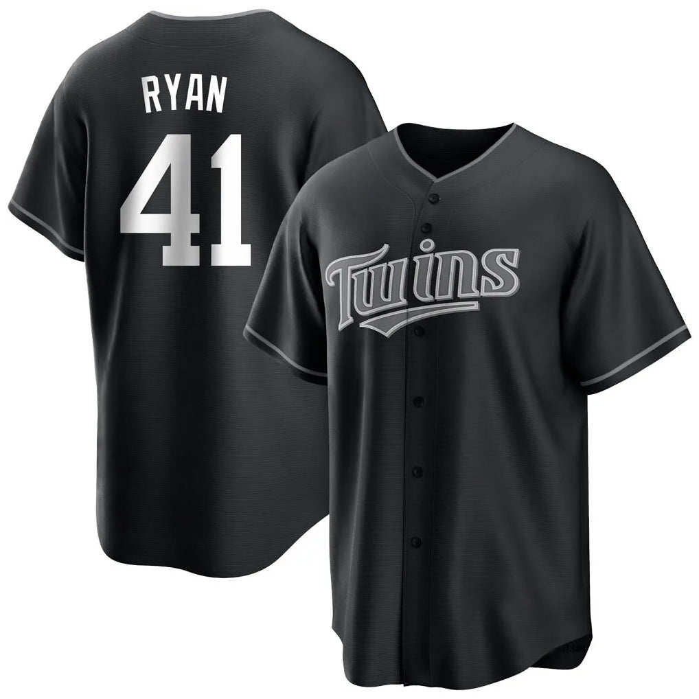 BIPIHUC M.Twins #41 Joe Ryan Player Black Home Game Stitched Jerseys