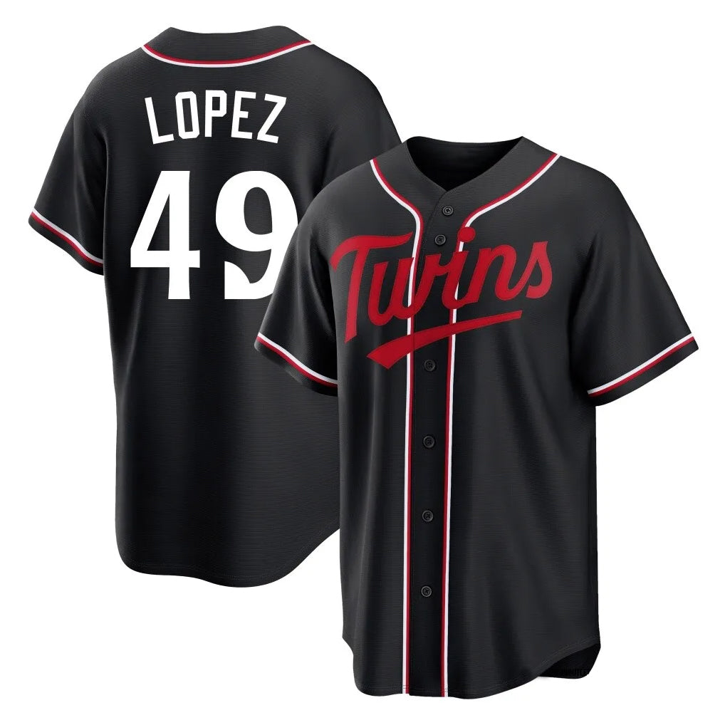 BIPIHUC M.Twins #49 Pablo Lopez Player Black Fashion Out Home Limited Stitched Jerseys