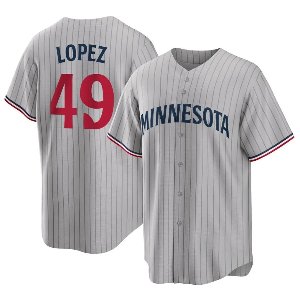 BIPIHUC M.Twins #49 Pablo Lopez Player Gray Game Limited Home Stitched Jerseys