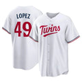 BIPIHUC M.Twins #49 Pablo Lopez Player White Home Game Stitched Jerseys