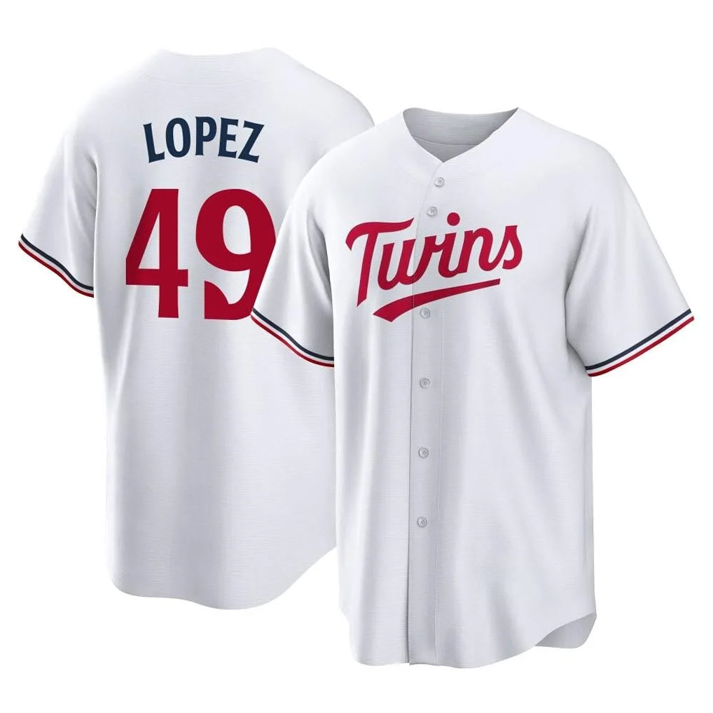 BIPIHUC M.Twins #49 Pablo Lopez Player White Home Game Stitched Jerseys