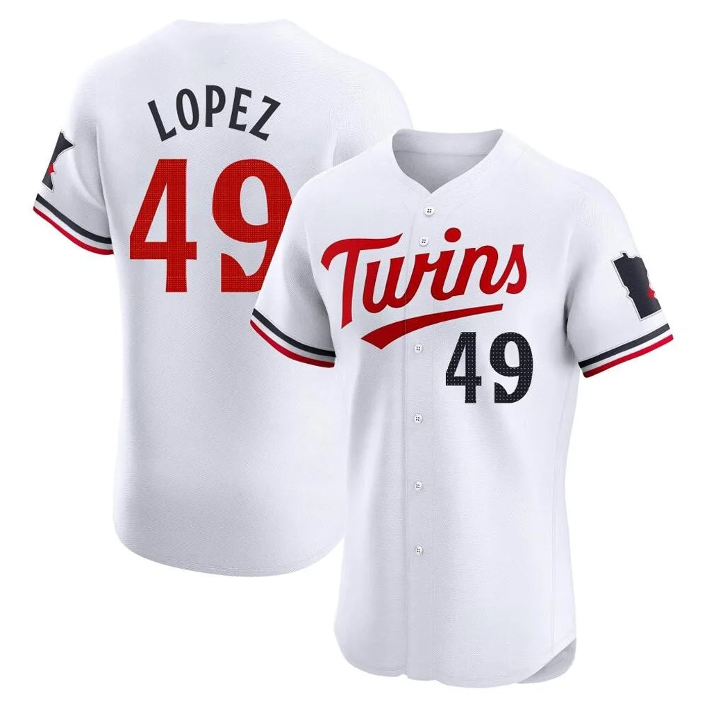BIPIHUC M.Twins #49 Pablo Lopez Player White Home Limited Elite Stitched Jerseys