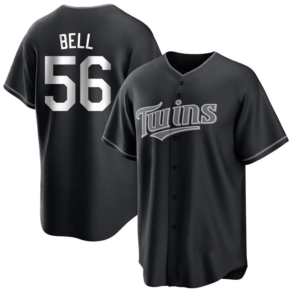 BIPIHUC M.Twins #56 Josh Bell Player Black Home Game Stitched Jerseys