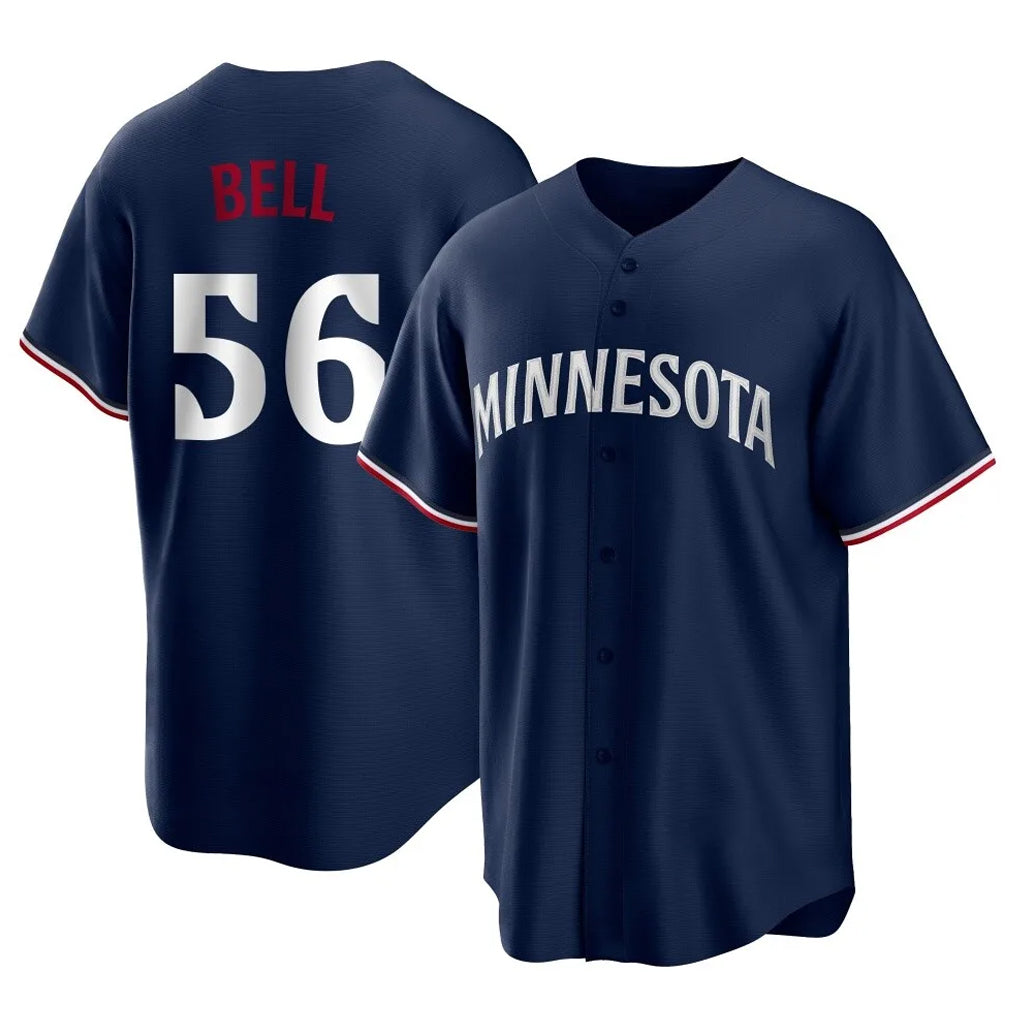 BIPIHUC M.Twins #56 Josh Bell Player Navy Replica Alternate Home Stitched Jerseys