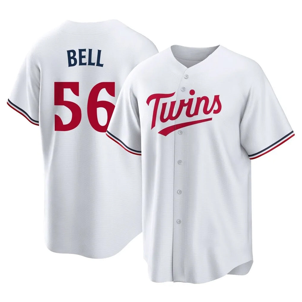 BIPIHUC M.Twins #56 Josh Bell Player White Home Game Stitched Jerseys