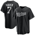 BIPIHUC M.Twins #7 Joe Mauer Player Black Home Game Stitched Jerseys