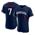 BIPIHUC M.Twins #7 Joe Mauer Player Navy Replica Home Limited Elite Stitched Jerseys