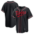 BIPIHUC Minnesota Twins Blank Player Black Fashion Out Home Limited Stitched Jerseys