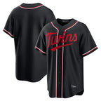 BIPIHUC Minnesota Twins Blank Player Black Fashion Out Home Limited Stitched Jerseys