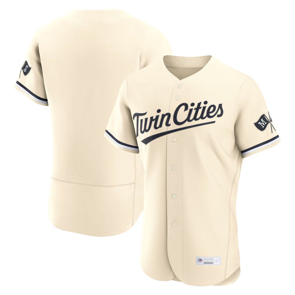BIPIHUC Minnesota Twins Blank Player Cream Home Limited Elite Stitched Jerseys
